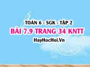 Bài 7.9 trang 34 Toán 6 Tập 2 Kết nối tri thức